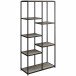 Bücherregal >Ulva< in Grau - 86x180x36 (BxHxT)