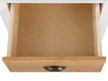 Kommode >Audhild< in Weiß, MDF/Kiefer - 45x80x35cm (BxHxT)