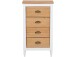 Kommode >Audhild< in Weiß, MDF/Kiefer - 45x80x35cm (BxHxT)