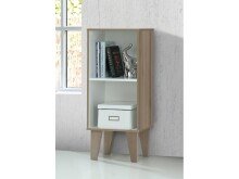 Bücherregal >Disa< in Weiß, MDF/Folie - 33x79x30cm (BxHxT)