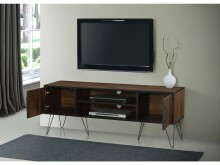 Sideboard >Sissel< in Braun, MDF/Folie/Metall - 150x57x40cm (BxHxT)