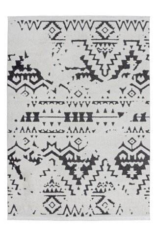 Teppich >Agadir< in Weiß / Schwarz - 170x120 (LxB)