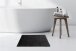 Badematte >Rabbit Light< in Dunkelgrau, 100% Polyester - 60x40cm (LxB)