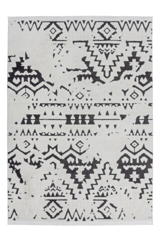 Teppich >Agadir< in Weiß / Schwarz - 290x200 (LxB)