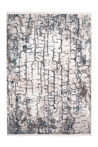 Teppich >Akropolis< in Grau / Blau, 100% Polyester - 150x80cm (LxB)