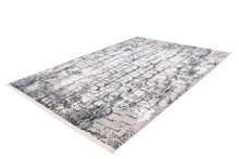 Teppich >Akropolis< in Grau / Blau, 100% Polyester - 150x80cm (LxB)
