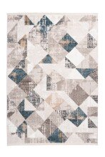 Teppich >Akropolis< in Grau / Blau, 100% Polyester...