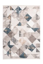 Teppich >Akropolis< in Grau / Blau, 100% Polyester...