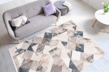 Teppich >Akropolis< in Grau / Blau, 100% Polyester - 300x200cm (LxB)