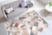 Teppich >Akropolis< in Grau / Lachsrosa, 100% Polyester - 150x80cm (LxB)