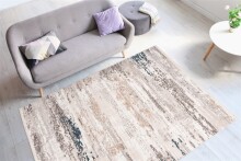 Teppich >Akropolis< in Grau / Blau, 100% Polyester...