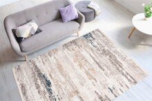 Teppich >Akropolis< in Grau / Blau, 100% Polyester...