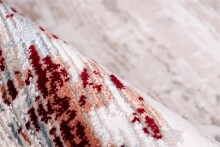 Teppich >Akropolis< in Grau / Lachsrosa, 100% Polyester - 180x120cm (LxB)