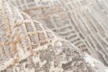 Teppich >Akropolis< in Grau / Silber, 100% Polyester - 150x80cm (LxB)