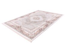 Teppich >Akropolis< in Grau / Lachsrosa, 100% Polyester - 230x160cm (LxB)