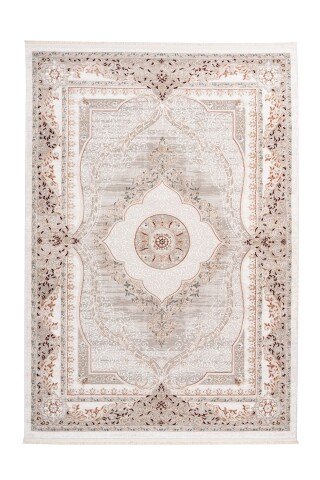 Teppich >Akropolis< in Grau / Lachsrosa, 100% Polyester - 300x200cm (LxB)