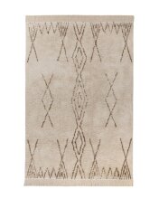 Teppich >Alena< in Creme / Braun, 100% Baumwolle -...