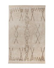 Teppich >Alena< in Creme / Braun, 100% Baumwolle -...