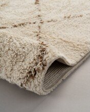 Teppich >Alena< in Creme / Braun, 100% Baumwolle - 290x200cm (LxB)