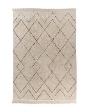 Teppich >Alena< in Creme / Braun, 100% Baumwolle -...