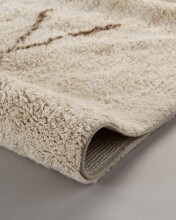 Teppich >Alena< in Creme / Braun, 100% Baumwolle - 150x80cm (LxB)