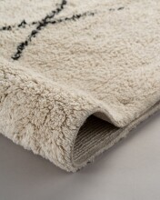 Teppich >Alena< in Creme / Schwarz, 100% Baumwolle - 230x160cm (LxB)