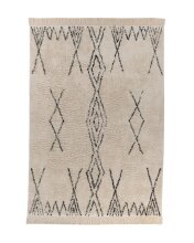 Teppich >Alena< in Creme / Schwarz, 100% Baumwolle...