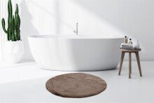 Badematte >Rabbit< in Dunkelbeige, 100% Polyester - 100x100cm (LxB)