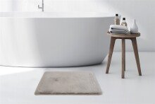 Badematte >Rabbit< in Hellgrau, 100% Polyester -...