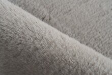 Badematte >Rabbit< in Hellgrau, 100% Polyester - 130x70cm (LxB)