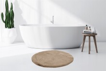 Badematte >Rabbit< in Beige, 100% Polyester - 100x100cm (LxB)