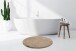Badematte >Rabbit< in Beige, 100% Polyester - 100x100cm (LxB)