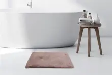 Badematte >Rabbit< in Rosa, 100% Polyester -...