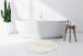 Badematte >Rabbit< in Weiß, 100% Polyester - 100x100cm (LxB)
