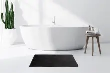 Badematte >Rabbit Light< in Dunkelgrau, 100%...