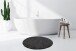 Badematte >Rabbit Light< in Dunkelgrau, 100% Polyester - 100x100cm (LxB)