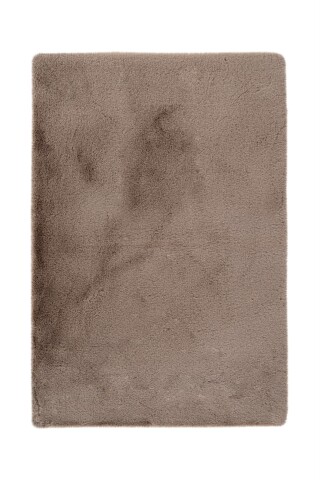 Badematte >Rabbit Light< in Dunkelbeige, 100% Polyester - 60x40cm (LxB)