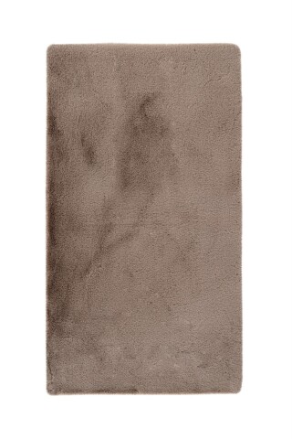 Badematte >Rabbit Light< in Dunkelbeige, 100% Polyester - 90x50cm (LxB)