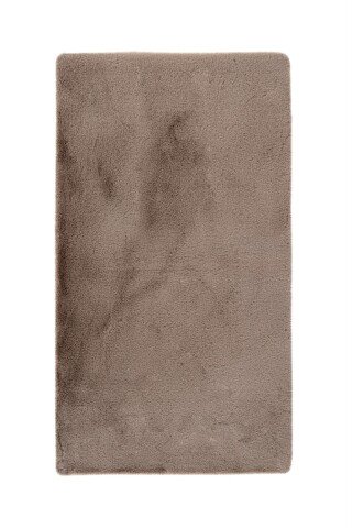 Badematte >Rabbit Light< in Dunkelbeige, 100% Polyester - 90x50cm (LxB)