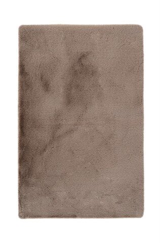 Badematte >Rabbit Light< in Dunkelbeige, 100% Polyester - 100x65cm (LxB)