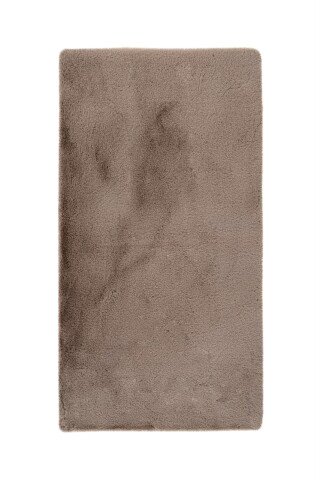 Badematte >Rabbit Light< in Dunkelbeige, 100% Polyester - 130x70cm (LxB)