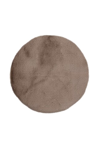 Badematte >Rabbit Light< in Dunkelbeige, 100% Polyester - 100x100cm (LxB)