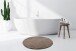 Badematte >Rabbit Light< in Dunkelbeige, 100% Polyester - 100x100cm (LxB)