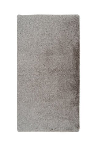 Badematte >Rabbit Light< in Hellgrau, 100% Polyester - 130x70cm (LxB)