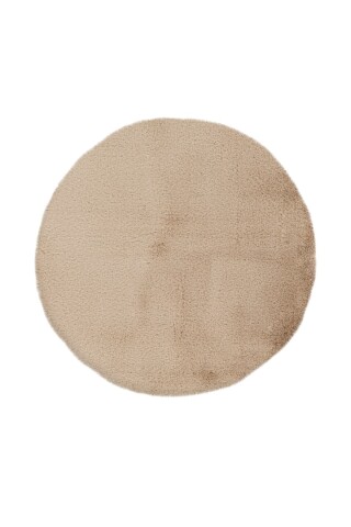 Badematte >Rabbit Light< in Beige, 100% Polyester - 100x100cm (LxB)