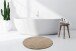 Badematte >Rabbit Light< in Beige, 100% Polyester - 100x100cm (LxB)