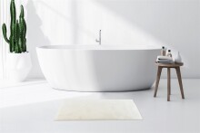 Badematte >Rabbit Light< in Weiß, 100% Polyester - 100x65cm (LxB)