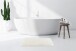 Badematte >Rabbit Light< in Weiß, 100% Polyester - 100x65cm (LxB)