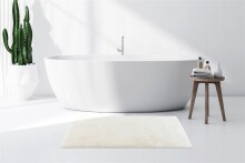Badematte >Rabbit Light< in Weiß, 100% Polyester - 130x70cm (LxB)