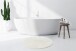 Badematte >Rabbit Light< in Weiß, 100% Polyester - 100x100cm (LxB)